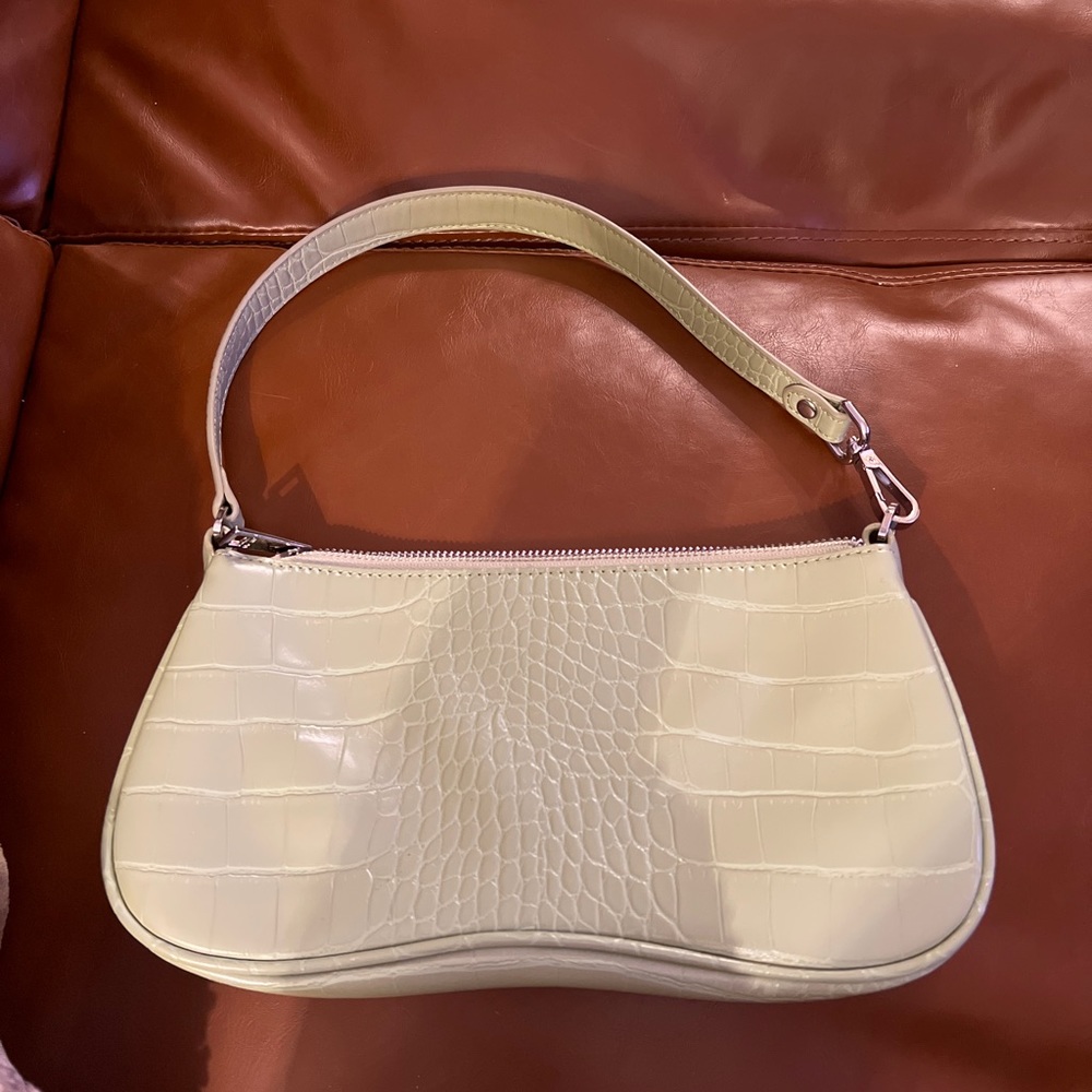 Eva Shoulder Bag - Green Croc